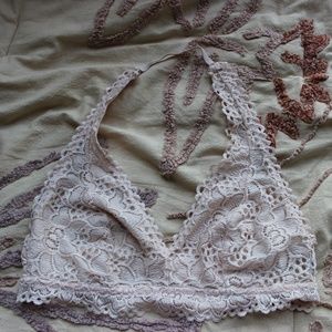 medium light pink aerie bralette